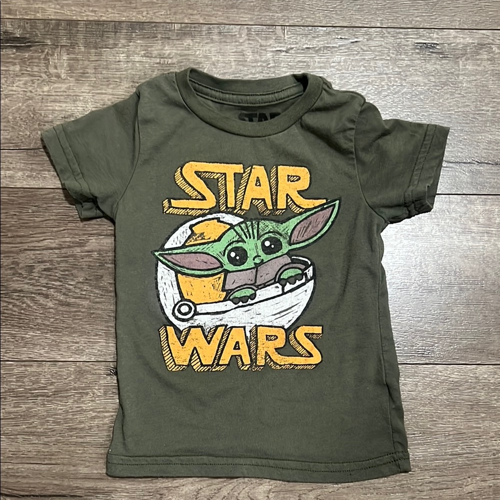 Star Wars Green T-Shirt with Baby Yoda Graphic